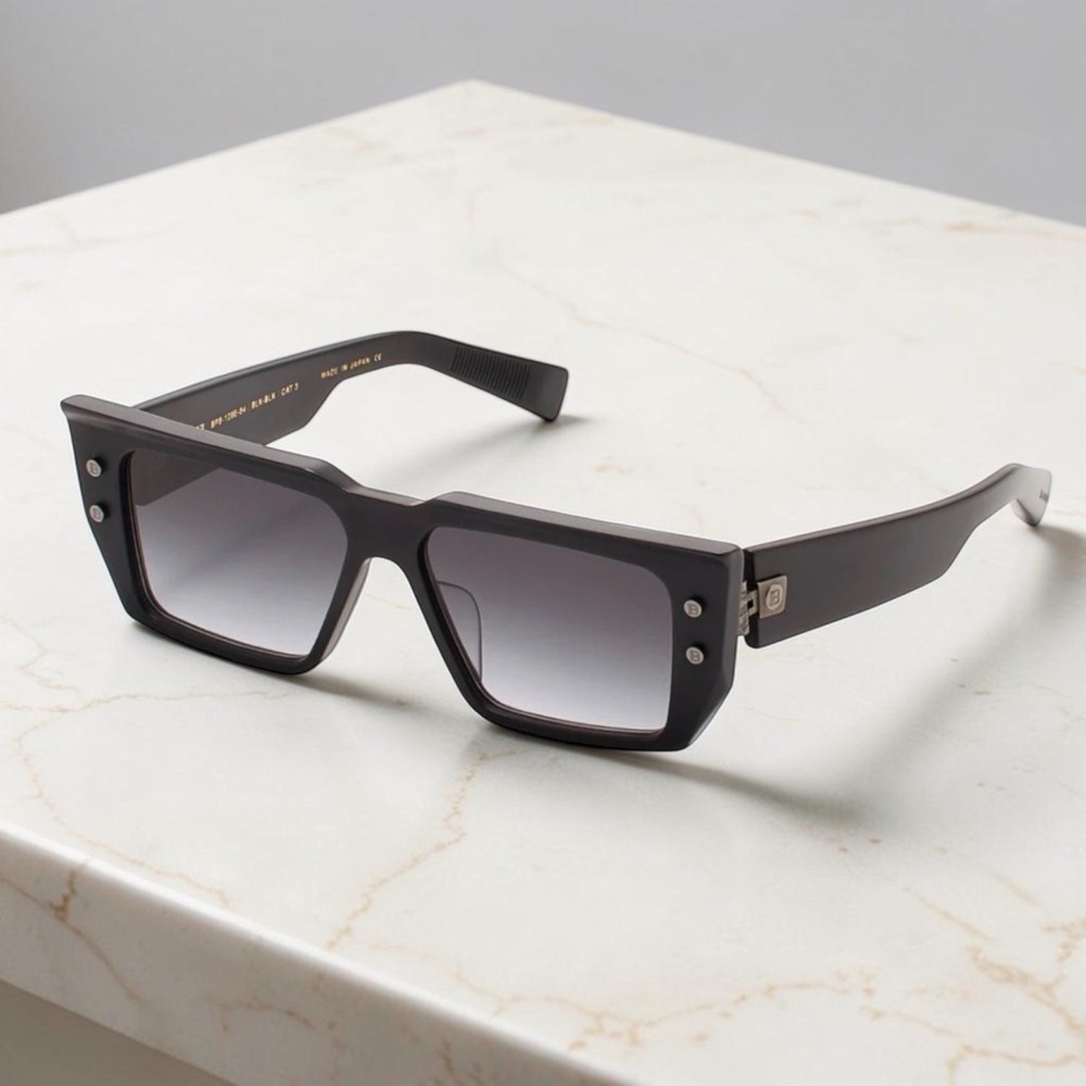 Authentic Balmain Sunglasses B-VI BPS-128E 54 / BLK-BLK  / CAT3 Size 54-15-145
